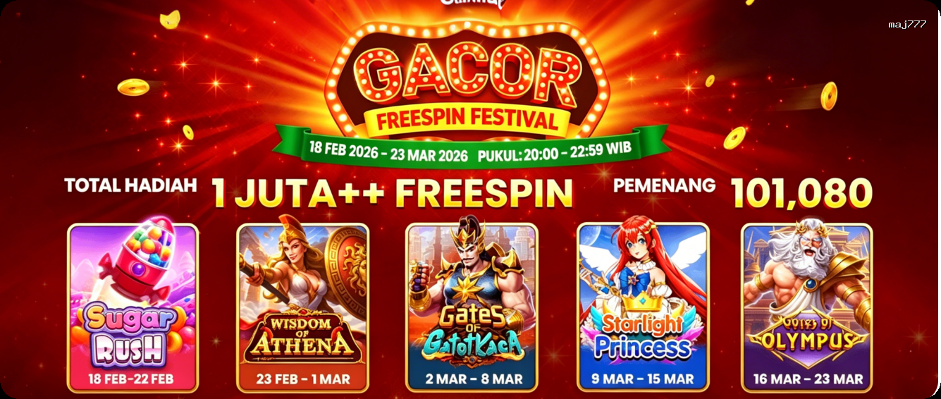 Login maj777 Sekarang Bonus Melimpah